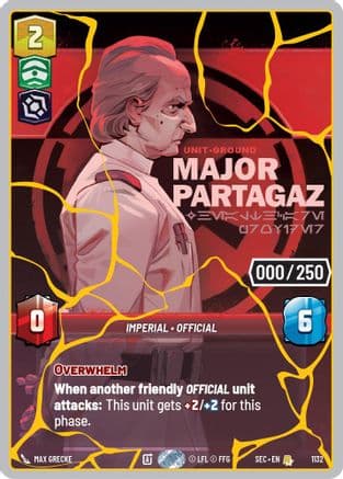 Major Partagaz - Healthcare Provider (Serialized) (Gold) | Foil (1132)  [Secrets of Power]