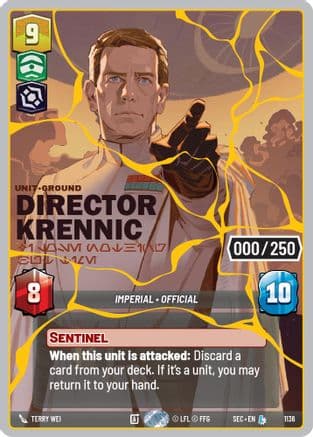 Director Krennic - I Lose Nothing But Time (Serialized) (Gold) | Foil (1136)  [Secrets of Power]