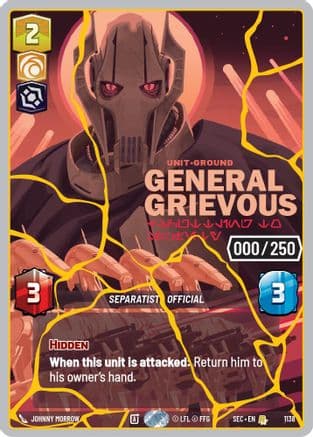 General Grievous - Scuttling to Safety (Serialized) (Gold) | Foil (1138)  [Secrets of Power]