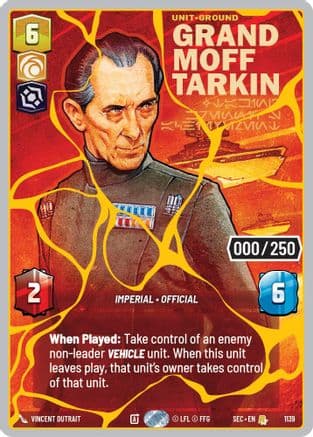 Grand Moff Tarkin - Taking Krennic's Achievement (Serialized) (Gold) | Foil (1139)  [Secrets of Power]