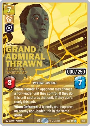 Grand Admiral Thrawn - Grand Schemer (Serialized) (Gold) | Foil (1140)  [Secrets of Power]