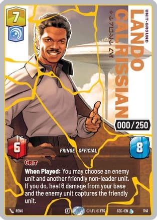 Lando Calrissian - Trust Me (Serialized) (Gold) | Foil (1141)  [Secrets of Power]