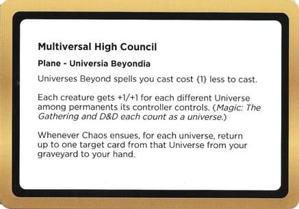 Multiversal High Council (Black Lotus Unknown Planechase) |  () [Oversize Cards]