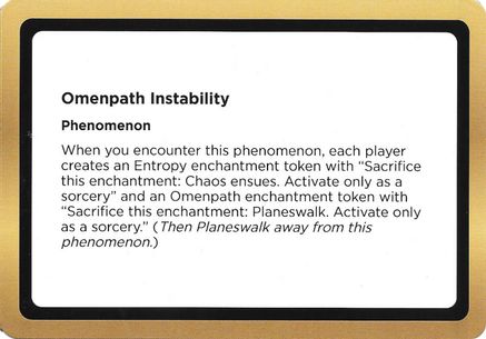 Omenpath Instability (Black Lotus Unknown Planechase) |  () [Oversize Cards]