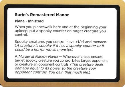 Sorin's Remastered Manor (Black Lotus Unknown Planechase) |  () [Oversize Cards]