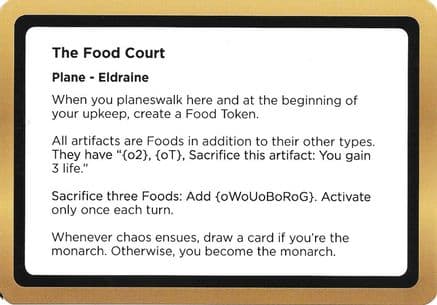 The Food Court (Black Lotus Unknown Planechase) |  () [Oversize Cards]