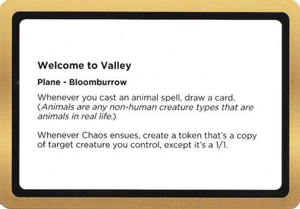 Welcome to Valley (Black Lotus Unknown Planechase) |  () [Oversize Cards]
