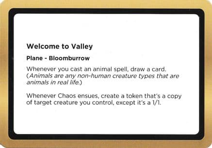 Welcome to Valley (Black Lotus Unknown Planechase) |  () [Oversize Cards]