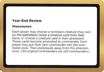 Year-End Review (Black Lotus Unknown Planechase) |  () [Oversize Cards]