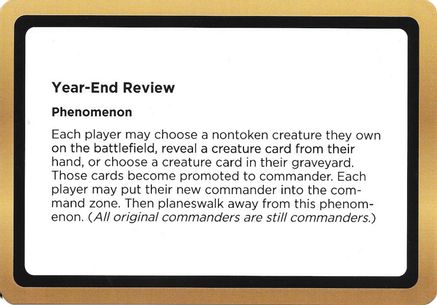 Year-End Review (Black Lotus Unknown Planechase) |  () [Oversize Cards]