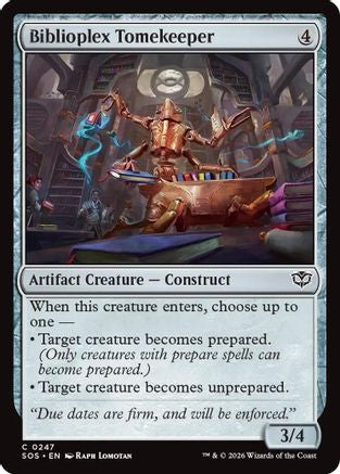 Biblioplex Tomekeeper |  Foil (247) [Secrets of Strixhaven]