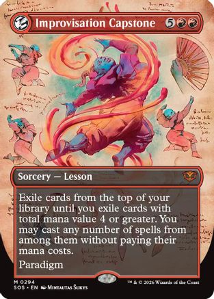 Improvisation Capstone (Borderless) |  Foil (294) [Secrets of Strixhaven]
