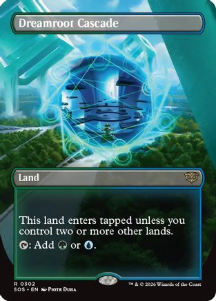 Dreamroot Cascade (Borderless) |  Foil (302) [Secrets of Strixhaven]