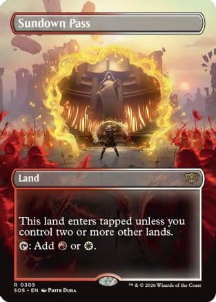 Sundown Pass (Borderless) |  Foil (305) [Secrets of Strixhaven]