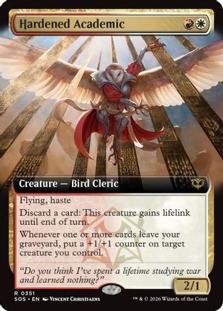 Hardened Academic (Extended Art) |  (351) [Secrets of Strixhaven]