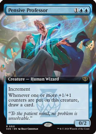 Pensive Professor (Extended Art) |  Foil (321) [Secrets of Strixhaven]
