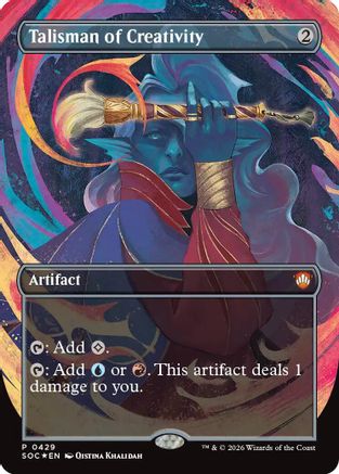 Talisman of Creativity (Borderless) |  Foil (429) [Commander: Secrets of Strixhaven]