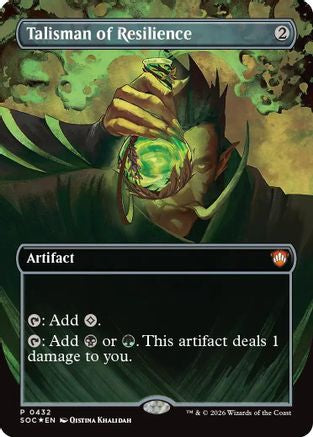 Talisman of Resilience (Borderless) |  Foil (432) [Commander: Secrets of Strixhaven]