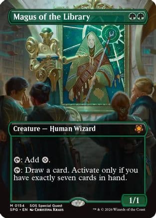 Magus of the Library (Borderless) |  Foil (154) [Special Guests]