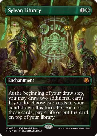 Sylvan Library (Borderless) |  Foil (155) [Special Guests]