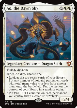 Ao, the Dawn Sky |  (135) [Commander: Secrets of Strixhaven]