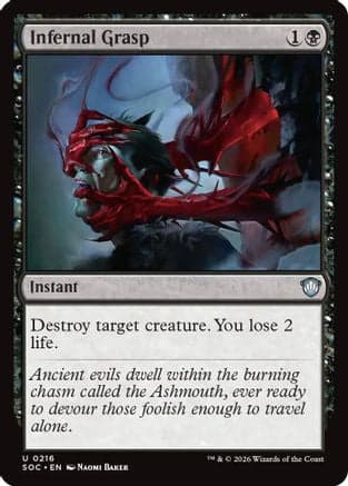 Infernal Grasp |  (216) [Commander: Secrets of Strixhaven]