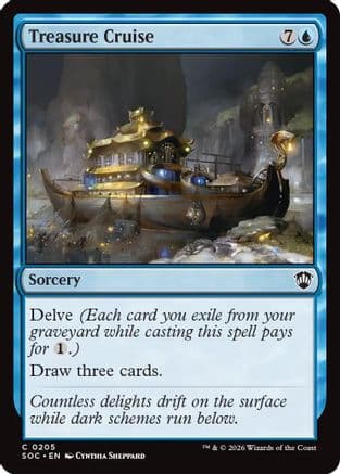 Treasure Cruise |  (205) [Commander: Secrets of Strixhaven]