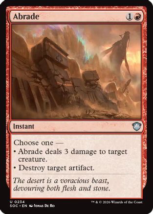 Abrade |  (234) [Commander: Secrets of Strixhaven]