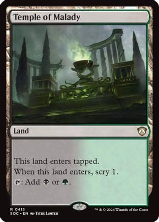 Temple of Malady |  (413) [Commander: Secrets of Strixhaven]