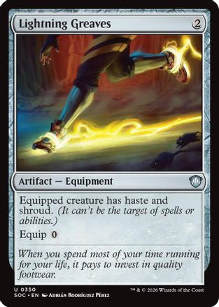 Lightning Greaves |  (350) [Commander: Secrets of Strixhaven]