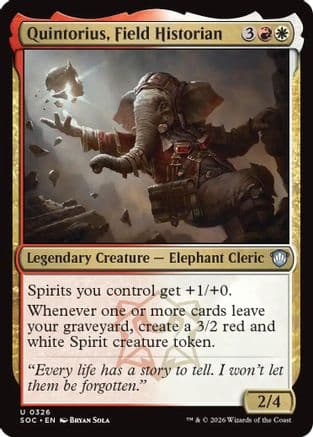 Quintorius, Field Historian |  (326) [Commander: Secrets of Strixhaven]