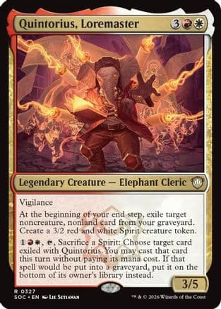 Quintorius, Loremaster |  (327) [Commander: Secrets of Strixhaven]