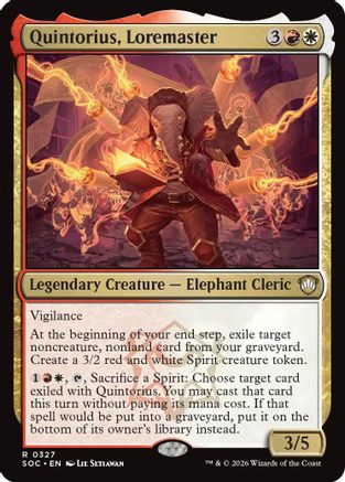 Quintorius, Loremaster |  (327) [Commander: Secrets of Strixhaven]
