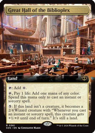 Great Hall of the Biblioplex (Extended Art) |  (361) [Secrets of Strixhaven]