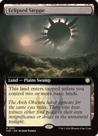 Eclipsed Steppe (Extended Art) |  (101) [Commander: Secrets of Strixhaven]