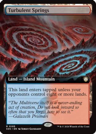 Turbulent Springs (Extended Art) |  (105) [Commander: Secrets of Strixhaven]