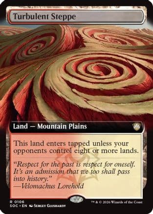 Turbulent Steppe (Extended Art) |  (106) [Commander: Secrets of Strixhaven]