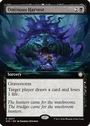 Ominous Harvest (Extended Art) |  (077) [Commander: Secrets of Strixhaven]