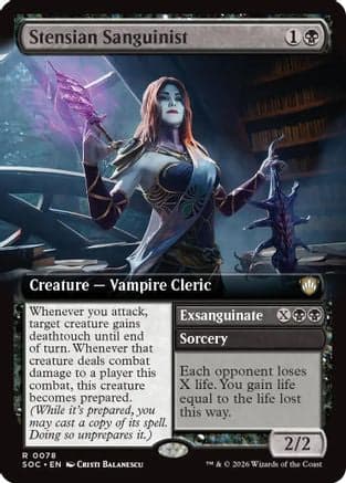 Stensian Sanguinist (Extended Art) |  (078) [Commander: Secrets of Strixhaven]