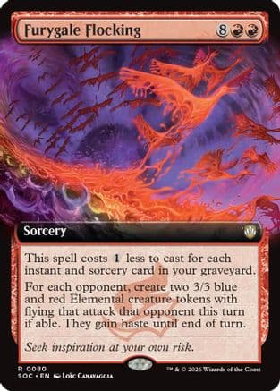 Furygale Flocking (Extended Art) |  (080) [Commander: Secrets of Strixhaven]
