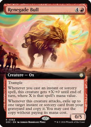 Renegade Bull (Extended Art) |  (084) [Commander: Secrets of Strixhaven]