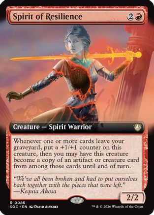 Spirit of Resilience (Extended Art) |  (085) [Commander: Secrets of Strixhaven]
