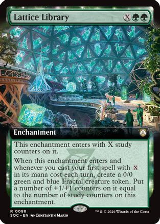 Lattice Library (Extended Art) |  (088) [Commander: Secrets of Strixhaven]