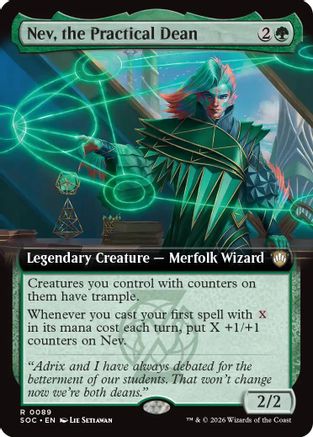 Nev, the Practical Dean (Extended Art) |  (089) [Commander: Secrets of Strixhaven]