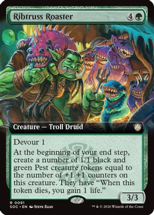 Ribtruss Roaster (Extended Art) |  (091) [Commander: Secrets of Strixhaven]