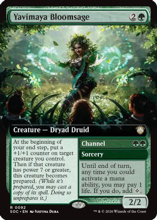 Yavimaya Bloomsage (Extended Art) |  (092) [Commander: Secrets of Strixhaven]