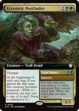 Eccentric Pestfinder (Extended Art) |  (094) [Commander: Secrets of Strixhaven]