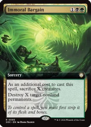 Immoral Bargain (Extended Art) |  (095) [Commander: Secrets of Strixhaven]