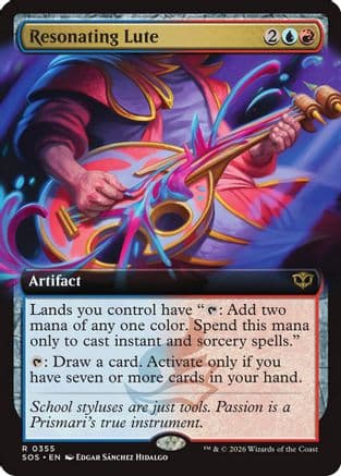 Resonating Lute (Extended Art) |  Foil (355) [Secrets of Strixhaven]