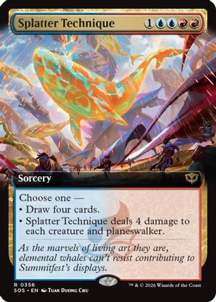 Splatter Technique (Extended Art) |  Foil (356) [Secrets of Strixhaven]